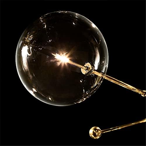 ZHUHW Златна Метална Подвесная Полилей Осветление Стъклен Глобус Осветителни Тела Lamparas Хол Полилей в Американски