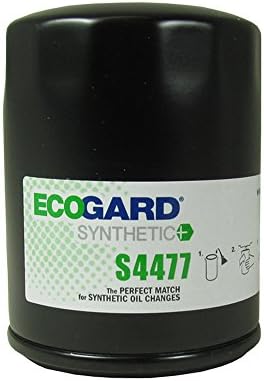 Маслен филтър ECOGARD S4477 Премиум-клас за синтетични масла, Подходящи за Toyota Camry 2.4 L 2002-2011, RAV4 2.4 L 2004-2008, Highlander 2.4 L 2002-2007, Solara 2.4 L 2002-2008, Celica 1.8 L 2000-2001