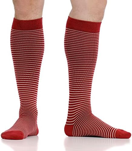Компресия чорапи от памук VIM &VIGR с класификация 15-20 мм живачен стълб.календар. (в тънка ивица от карамел