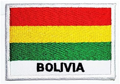 Kleenplus 3 бр., 1,7X2,6 инча. Нашивка с флага Боливия, тактически апликация с военните флага, ивици, флаг на страната свят, че за костюми, якета, Шапка, чанта за дрехи, бродери?