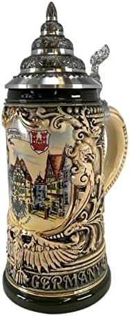 Пиннакл Връх Трейдинг Къмпани Ротенбург, Германия Дойчланд Shield LE Немска бира чаша .4Л ЕДНА Нова Чаша