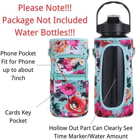 Изолиран Неопреновый ръкав-държач за бутилка с вода-Подходящ за спортна бутилка за вода с обем 64 грама, с регулируема