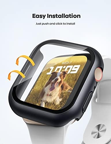 [2] Пластове водоустойчив калъф за Apple Watch Series 8 45 мм, Series 7 45 мм – Водоустойчив предна панел Apple