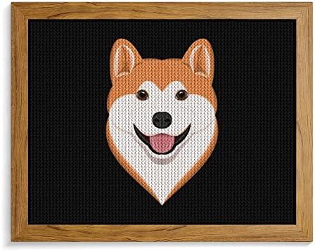 Карикатура на Кучето Акита е Диамантена Живопис Комплекти Фоторамка 5D направи си САМ Пълна Тренировка Планински Кристал Изкуство