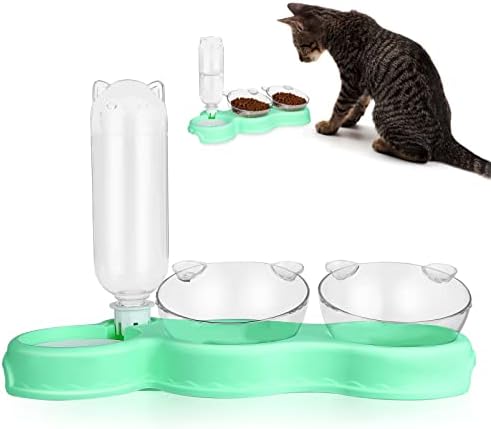 Прибори за хранене и поене на котки PATKAW Многофункционални Купички за домашни любимци 3-в-1 Пиенето Автоматичен Вода Опаковка