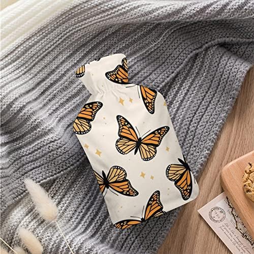 Бутилка за гореща Вода Monarch Butterflies с Мека Капак 1Л Голяма Класически Чанта-Топло на Врата, Раменете, Ръцете,