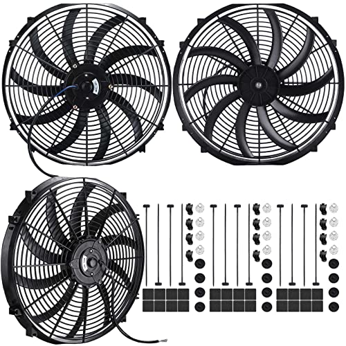 Riakrum 3 Серии Електрически вентилатор за охлаждане на радиатора Универсален Радиатор на двигателя Тънък Вентилатор
