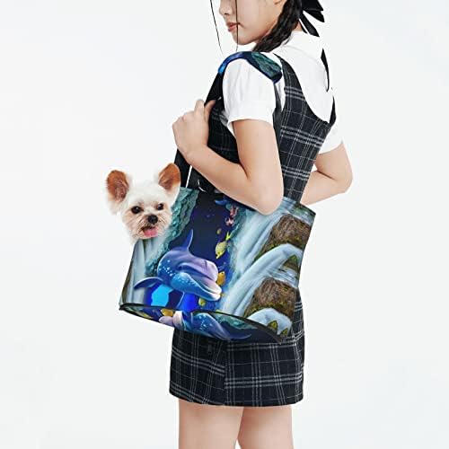 Сгъваема чанта-переноска за кучета Dolphin, Тоут, Подходяща за кученца, малки кучета и котки за пътуване на открито