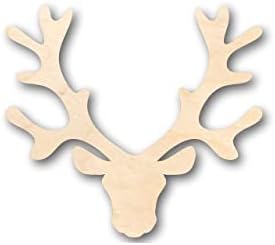 Все още мъниче Дървена формата на рога на Главата Северен Елен - Животно - Дива природа - Занаяти - до 24