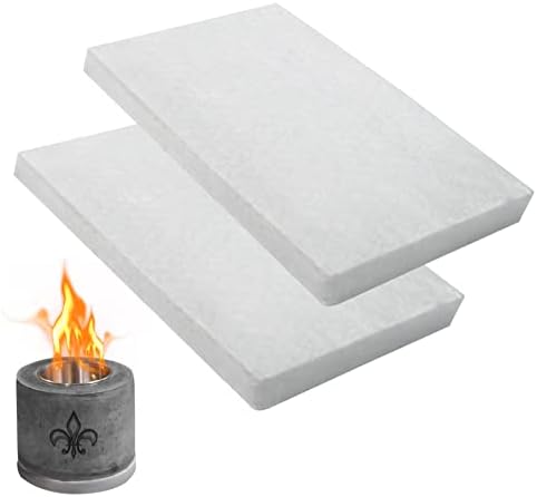 2 опаковане на керамични вата премиум-клас за преносим настолен огнището, за увеличаване на времето на горене - Керамична