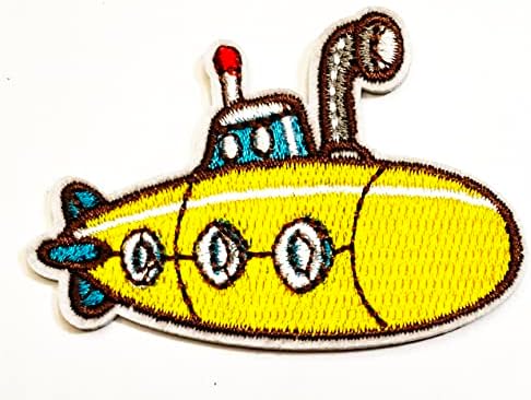 Kleenplus Жълтата Подводница Шият с Железни Бродирани Ленти Комикси Мультяшная Стикер Занаятчийски Проекти Аксесоар