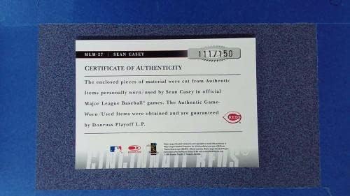 2005-Добрите ленти ШОН КЕЙСИ Auto Jersey 111/150 Cincinnati Maya ~ JU23C - Тениски MLB с автограф
