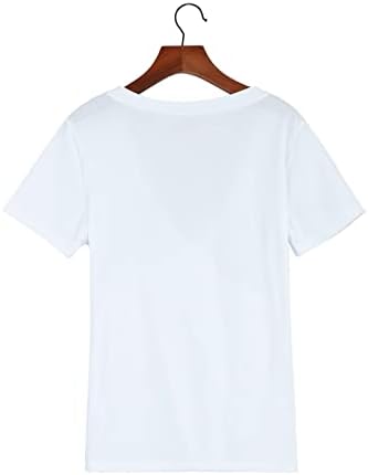 uikmnh Дамски Однотонная Риза Свободно Намаляване на мирис и къс ръкав, Лятна Тениска