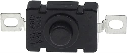 Berrysun Микропереключатель 100 бр./лот 18 *12 мм KAN Преминете фенерче 1.5 A 250VAC самостоятелно блокиране на бутон превключвател тип Кръпка 2P-ВКЛ.-Изкл Малки ключове KAN-28 (Цвят: O