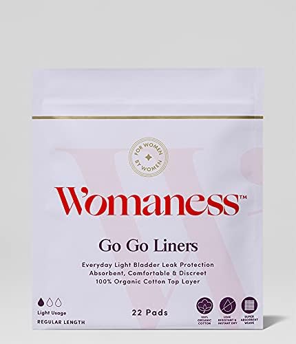 Дамски тампони Womaness Go Go Liners - Лесна защита от течове в пикочния мехур за всеки ден за жени - Втулки за чорапогащи от