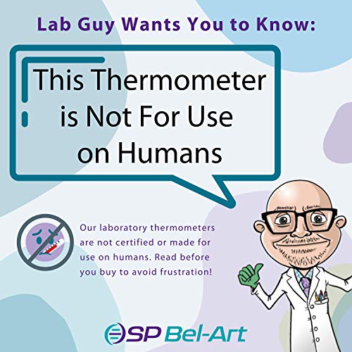 H-B Instrument 6/0051 Durac Plus Точност термометър за частично потапяне в течност на Стъклото, Органични запълване с бяло задно стъкло, температура от -1 до 51 ° C дължина 460 мм, гму?