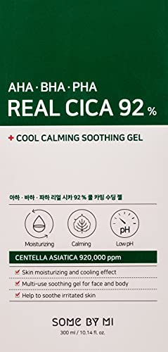 Успокояващ гел BY SOME MI AHA/BHA/ЗНЗ Real Cica 92% Cool Calming, 10,14 течни унции (300 мл)