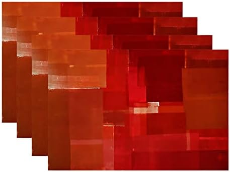 Batmerry Червено-Оранжеви Салфетки, Декор Червени Модерни Художествени Текстура Тканая Чул за Модерни Салфетки за маса за