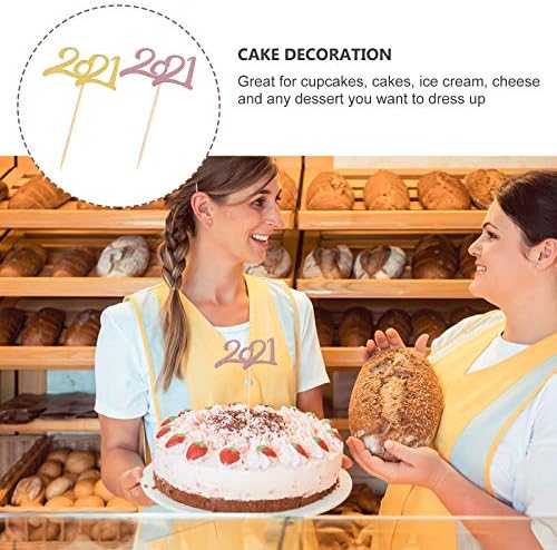 VALICLUD 20pcs Прекрасни Топперы за кифли 2021 Г., Картички-втулки за торта (в Различни цветове), Празнични аксесоари