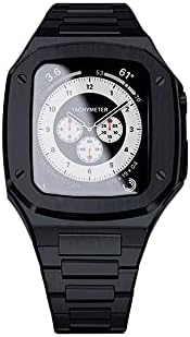 HOUCY калъф от неръждаема стомана, каишка за Apple watch series 8 7 6 SE 5 4 iwatch band 45 мм 44 мм защитна метална капачка аксесоари за умни часа