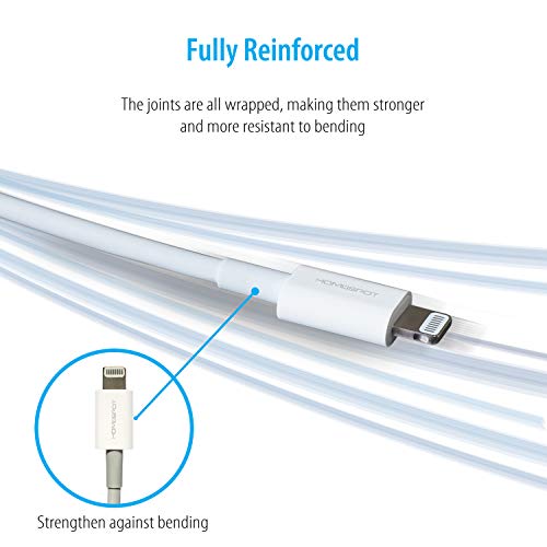 Къс кабел Lightning, 8 инча [Сертифициран от Apple Пфи], Домашен USB кабел C за Светкавица на iPhone, Зареждане с подаване