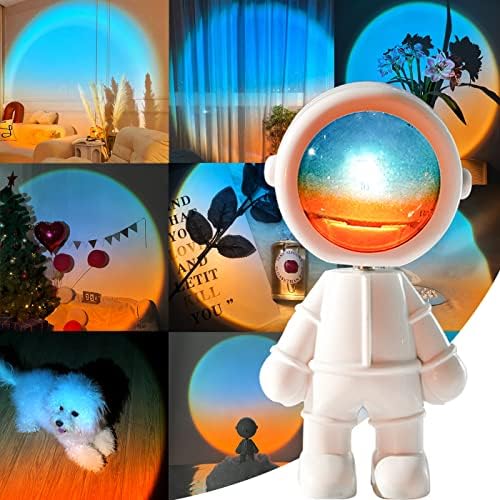 Проектор Luubeibei Sunset Lamp, Статуята на Космонавта, Украса Астронавти, Led лека нощ, Проекционная Лампа с Докосване,