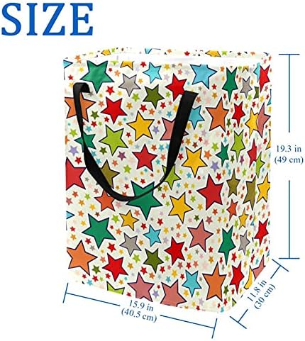 Кошница за дрехи с Разноцветни Звезди, Сгъваема Кошница за дрехи за Чекмеджета-Организаторите за детски играчки, Подаръчни