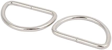 X-DREE Вътрешна ширина 50 мм, Удебеляване от с сплав, Несварное D-образен пръстен, сребро на тон 10 бр. (Ancho interno