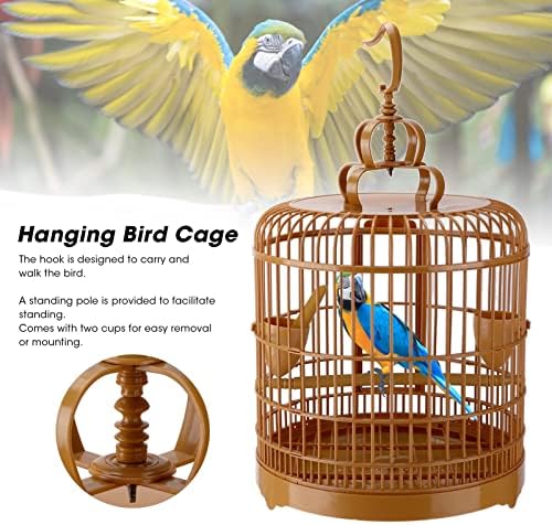 SYH & AQYE Клетка за Папагал Къща, Подвесная Клетка за птици Пластмасова Къщичка-Переноска за Всички Видове Големи Средни птици-Папагали