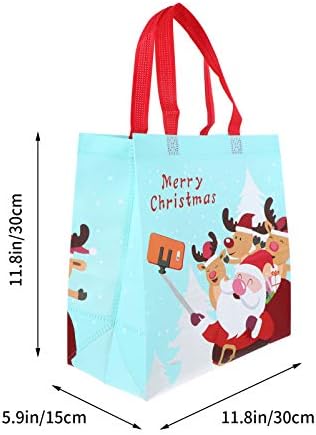 VALICLUD Подаръци за Коледа-10 бр. Коледни Торбички Тоут, Празнични Нетъкан Хранителни стоки Торби, Опаковъчна хартия,