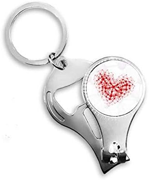 Червена Атомната Структура Физическа Илюстрация на Ножица За Нокти Халка Ключодържател Отварачка за Бутилки Машина