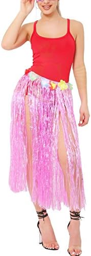 MA ОНЛАЙН Дамски Модни Пола Хула дължина от 80 см с Цветове, Дамски Модерен Панталон за Денс парти с Трева