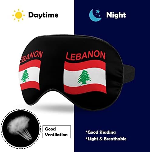 Маска за очи с Флага на Ливан за Сън, Затемненная Нощна Превръзка на Очите и с Регулируема Каишка за Мъже И Жени,