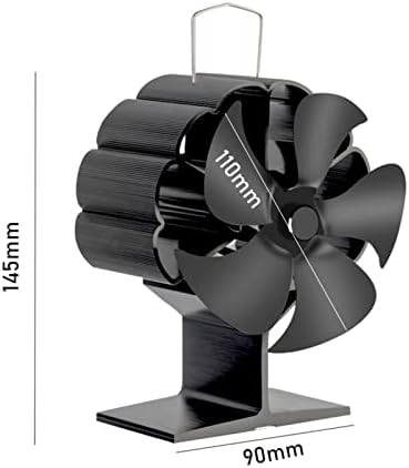 Вентилатор за печката SYXYSM Mini 5 С топлинна захранването, Дърво Горелка, Екологични Тих Вентилатор, Ефективно разпределение на топлината в дома (Цвят: Вентилатор за п?