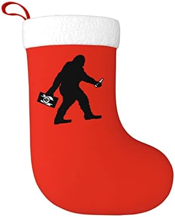 Yoigng Снежен Човек на Снежен Човек с Бира Коледен Отглеждане на Коледни Чорапи, Класически Празнична Украса Окачен