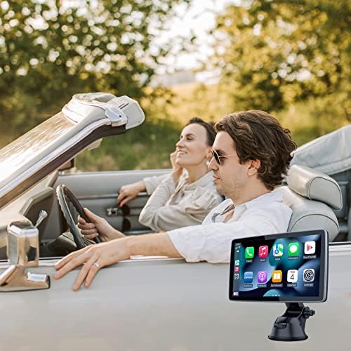 DriveLink Безжична Портативна Автомобилна стерео система за Apple Carplay Wireless Android Auto 7-Инчов IPS