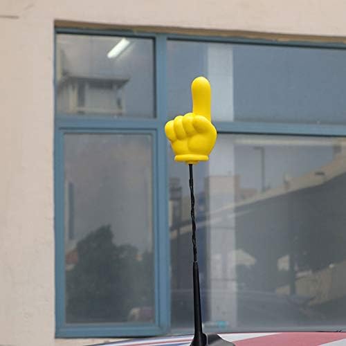 COGEEK Жълта Победа V-Пальцевая Антена Topper Топката EVA Пяна Автомобилен Стайлинг Украса на покрива (V-Образна