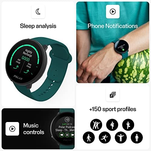 Водоустойчиви часовници за фитнес POLAR Unite (с функция за проследяване на сърдечната честота и на сън на китката)