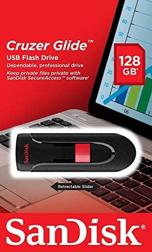 Флаш памет SanDisk Cruzer Glide обем 128 GB (5 опаковки) с порт USB 2.0 Jump Drive, Pen Drive (SDCZ60-128-B35) в комплект с (2) за Всички, с изключение на ремъците Стромболи