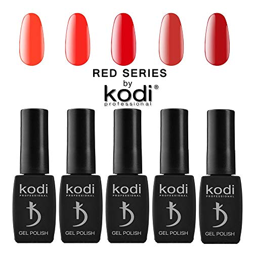 Гел-лак за нокти Kodi Professional серията RED, 8 мл (0,27 течни унции) Гел за нокти LED/UV Soak Off Original (01