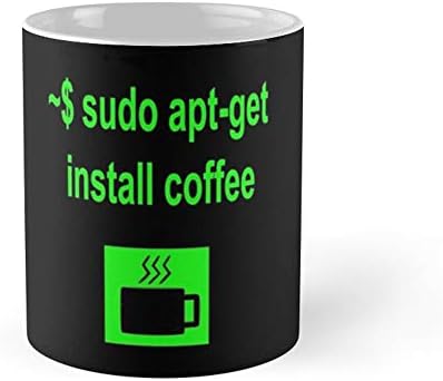 Linux Sudo Apt-get Install Coffee Кафеена чаша 11 грама и 15 грама Керамични Чаши чай