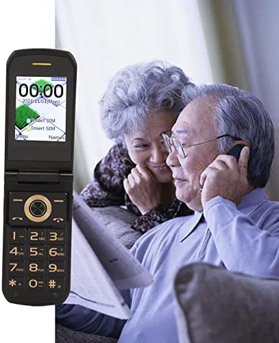 Zyyini G9000 Отключени Сгъваем телефон, 2.4-инчов Сгъваем Мобилен Телефон с големи бутони и голям шрифтове за възрастните