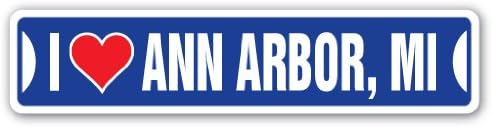 Аз обичам Ан Арбър, Уличен Знак Мичиган сити, щата Мичиган, САЩ, Декор Wall Road, Подарък