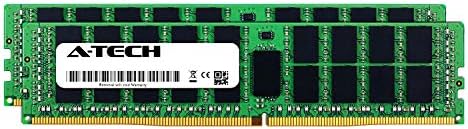 Комплект A-Tech 64 GB (2x32 GB) за Dell Precision 5810 - DDR4 PC4-21300 с регистрация ECC 2666 Mhz RDIMM 2Rx4 - сървър памет, еквивалентна OEM SNPTN78YC/32G (AT316773SRV-X2R4)