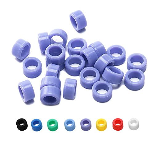 Пръстени SNAWOP Dental Color Code Rings Многоцветен Autoclavable Силикон Хигиенни Инструмент за Зъболекар (S, Черен)